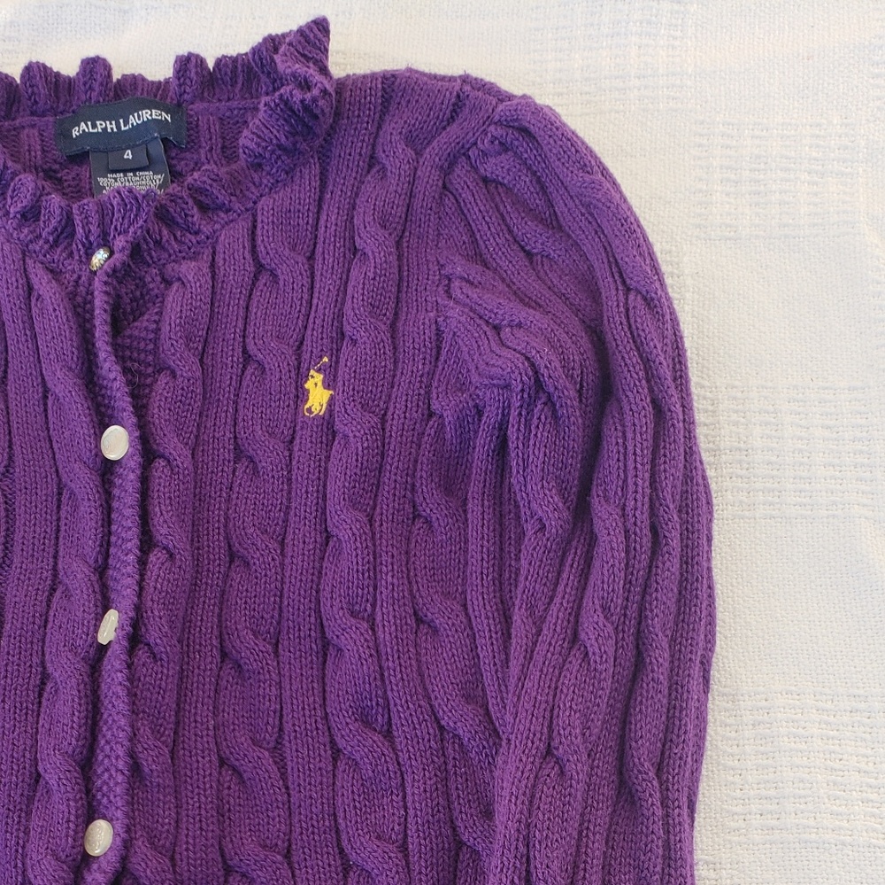 💲SOLD💲Girls Ralph Lauren Purple Ruffle - Picture 3 of 5